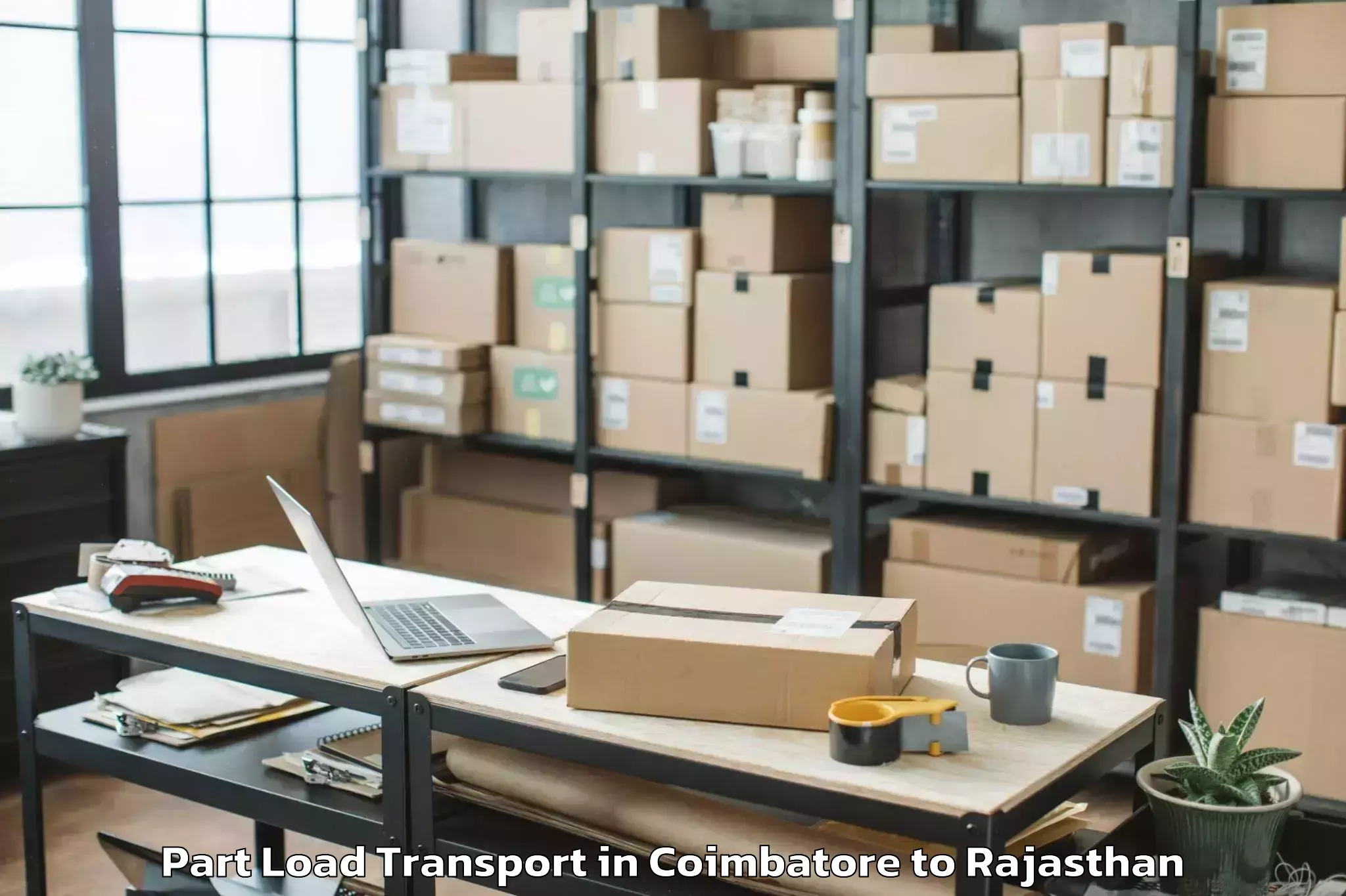 Discover Coimbatore to Chittaurgarh Part Load Transport